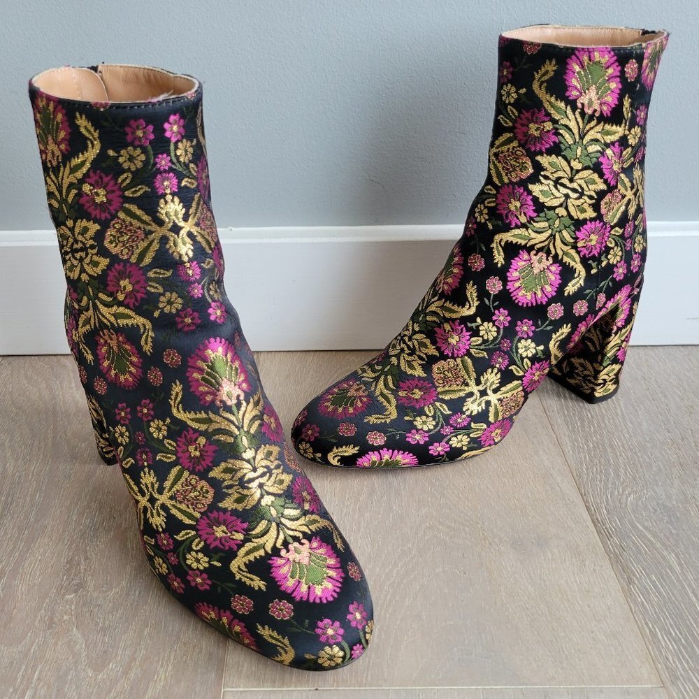 Lewit Lanzo Brocade Booties Size 38.5 - Picture 2 of 8